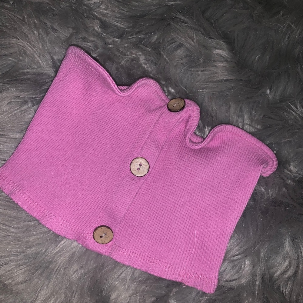 Rosy Pink Ribbed Tube Top from FashionNova